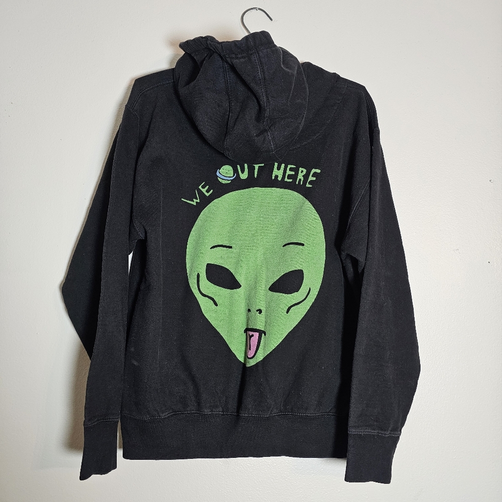 Ripndip Black Alien Space Graphic Hoodie We Are Out Here Size Medium